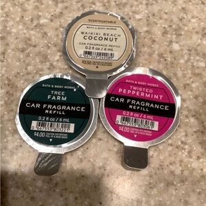 Bath & Body Works Car Fragrance Refill Trio - Green, Pink, Cream